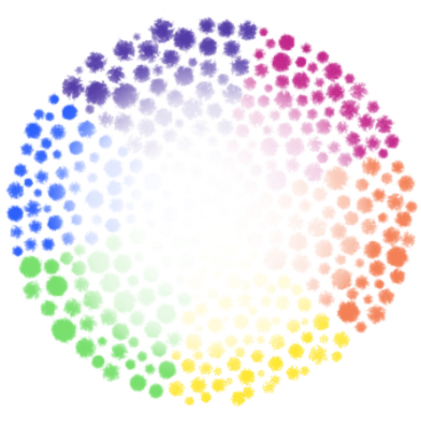 Select a pronoun - Rainbow Dots (6 stickers)