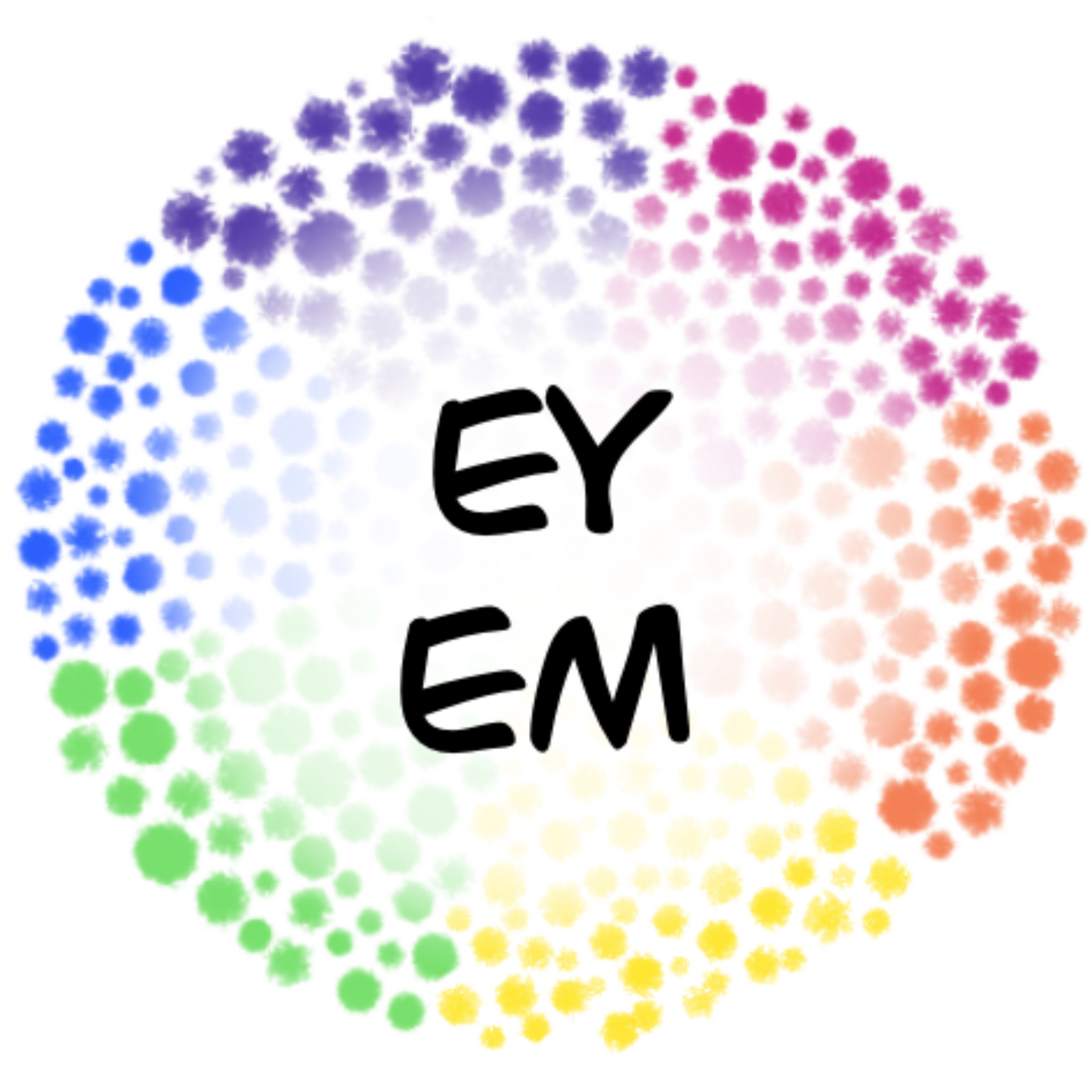 Select a pronoun - Rainbow Dots (6 stickers)