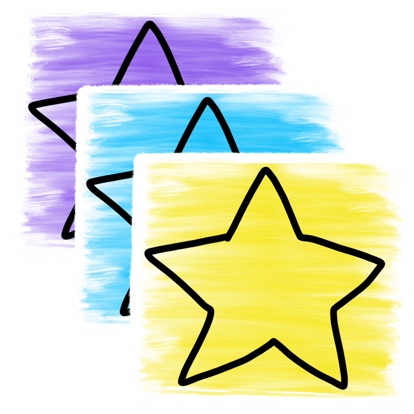 Select a pronoun - Stars (6 stickers)